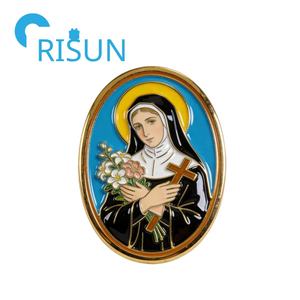 Medaglia Personalizzata di Santa <span class=keywords><strong>Rita</strong></span> da Cascia all'Ingrosso, Ciondolo Medaglione Religioso Cattolico Personalizzabile - Product Image 2