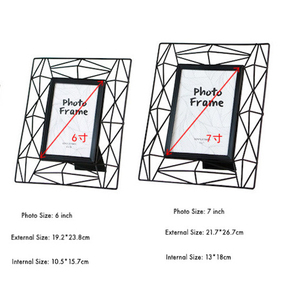 Factory Hot Sale 7inch European Style Wrought Iron Art Metal Christmas Photo Frame