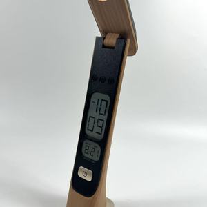 Modern Portable Rechargeable Battery 5W LED Desk Lamp Adjustable Novelty Design Eye Caring Clock Display <b>Small</b> Size Study - Product Image 3