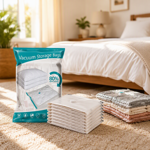 High Quality 80% Space Saver Eco-Friendly Nylon <b>Vacuum</b> Compression <b>Storage</b> <b>Bags</b> for <b>Clothes</b> Bedding & Food-Home Organizer - Product Image 1