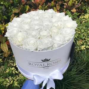 Scatola di imballaggio regalo con cappello di forma rotonda personalizzata di lusso per fiori - Product Image 5