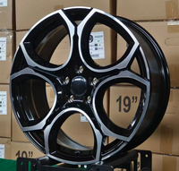 Nouvelle jante en alliage d'aluminium Flow Formed de 18 et 19 pouces, style OEM original, multi-rayons, finition noir brillant usiné, pour Golf 2025