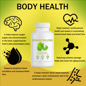 Cápsulas de Ginkgo Biloba con Logotipo Privado Personalizado, 60 Cápsulas, Suplemento Herbal para Adultos, Apoyo para la Salud del Sangre, Oídos y Cerebro, Gran Venta - Product Image 4