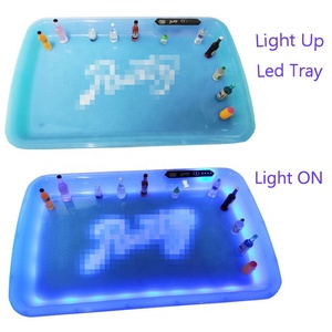 Top Quality Customized New Arrival Plastic Glowing Light Up Tray Led Cooking Tray Led Rolling from China
