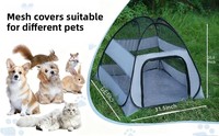 Cage pour chat imperméable d'extérieur, tente portable pliable avec maille respirante pour petits lapins, tortues et chiots, toutes saisons