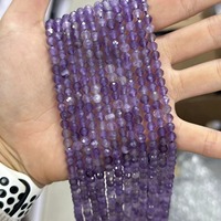 Perles en cristal de Tourmaline rondes naturelles à facettes de 5mm brin de pierres précieuses perles en vrac pour la fabrication de bijoux Bracelet collier