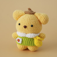 Lindo Amigurumi de Ganchillo en Forma de Hoja de Sanli, Hecho a Mano, Ecológico, de Lana, para Niños de Jardín de Infancia, Tendencia en Artesanía