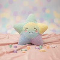 Almohada Personalizada en Forma de Corazón y Pentagrama, de Felpa Súper Suave, Bordada a Medida, ODM, para Fiestas