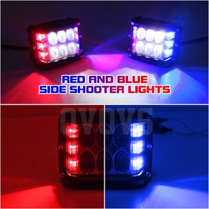 OVOVS Feux LED tout-terrain de 4 pouces avec fonction double côté solide/stroboscopique, feux LED latéraux pour camion à charrue, VTT, UTV, SUV 4x4 - Product Image 3