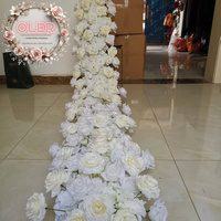 Chemin de fleurs artificielles élégantes personnalisées pour Noël ou la rentrée des centres de table de l'école