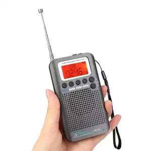 灰色便携式飞机空气带 FM AM SW CB VHF 数字航空无线电 Retekess TR105