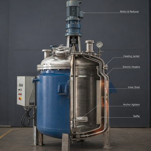 Réacteur de chauffage compact Jiesheng Js-ehr-b2 Bibo pour les procédés de chauffage et de mélange chimiques 1. Navire compact, le plus petit - Product Image 2
