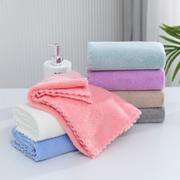 Usine directe personnelle hôtel main visage serviette ensembles voyage corail velours absorbant serviette avec capuche
