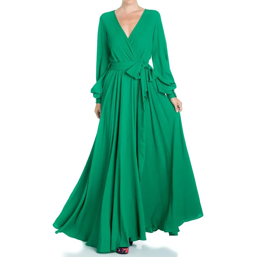 Robes personnalisées en mousseline de soie tricotée Simple Maxi élégante dames robes de plage pour femmes robe d'été décontractée pour les femmes livraison gratuite