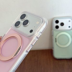 Designed Anti Yellow Translucent Shockproof Phone Case Magnetic 360 Rotatable <b>Ring</b> Kickstand for iPhone 17 16 15 <b>Pro</b> Max - Product Image 4