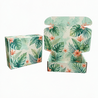 Boîte cosmétique personnalisée avec logo floral, emballage écologique en papier recyclé, impression numérique, anti-écrasement, conception gratuite
