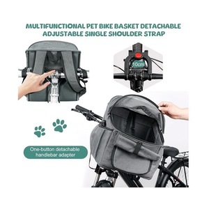 Dog <strong>Bike</strong> Bag Foldable Soft-Sided with Mesh Windows <strong>Pet</strong> Travel Bag Dog <strong>Bike</strong> Basket <strong>Carrier</strong> - Product Image 5
