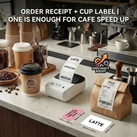 Imprimante thermique Esc Pos 58 mm pour l'impression de bordereaux d'expédition, d'étiquettes d'expédition, de commandes de livraison de repas, de commandes de plats à emporter pour restaurants et solutions de commande de cuisine