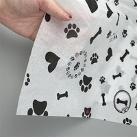 Papier de soie d'emballage cadeau personnalisé 17G, imperméable, recyclable, vierge, fin, avec logo imprimé