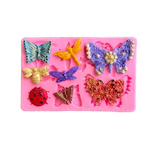 Insectos Jabón <span class=keywords><strong>Molde</strong></span> Divertido Mariposa Abeja Libélula Mariquita <span class=keywords><strong>Molde</strong></span> <span class=keywords><strong>de</strong></span> Silicona para Bomba <span class=keywords><strong>de</strong></span> Baño Loción Barras Chocolate Caramelo Gelatina Hornear - Product Image 3