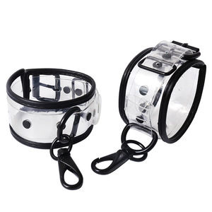 Nieuwe Stijl Transparante Handboeien Seksspeeltjes Enkelmanchetten Verstelbare Boeien Sexy Bdsm <span class=keywords><strong>Bondage</strong></span> Polssteun Manchetten - Product Image 2