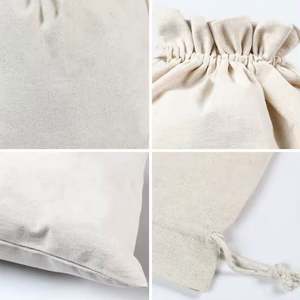 Sac à dos en toile de coton de qualité supérieure avec cordon de serrage et logo personnalisé, fermeture éclair pour la publicité promotionnelle, cadeau éducatif, emballage - Product Image 5