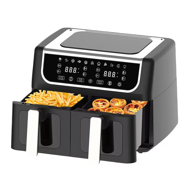 Best Selling Multifunction Double Basket Stainless Steel air Fryer Healthy Oil Free Digital Air Fryer 2 Basket Steam Air Fryer