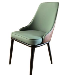 مقاعد جلدية معدنية حديثة فاخرة أثاث مطعم أريكة رخامية مقهى أبيض أسود طاولة مطعم مجموعات كرسي طعام - Product Image 1