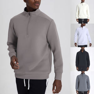 2026 Spring Athleisure Clothing Sportswear Premium Quarterzip 93% Polyester 7% Spandex Stand Up Collar Men's Pullover Sweatshirt - Product Image 1