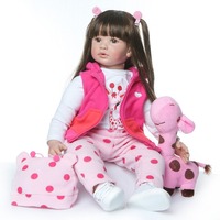 Poupée Reborn de 60 CM, Poupée Bébé Reborn en Vinyle Silicone Doux de 24 Pouces, Bébés Reborn Réalistes
