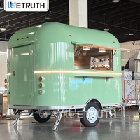 Remorque alimentaire mobile entièrement équipée WeTruth en fibre de verre et aluminium, résistante à la rouille, avec suivi GPS pour barbecue, restauration rapide, glaces et snacks