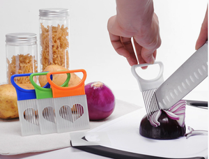 Tiện ích nhà bếp thực phẩm Slicer trợ lý công cụ để bảo vệ tay hành tây rau và trái cây Chanh thịt thép không gỉ chủ cho cắt - Product Image 4