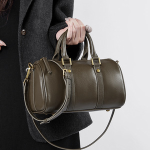 Genuine Leather High Quality Vintage Crossbody <b>Bag</b> for Women Light Luxury Stylish Boston <b>Bag</b> Handmade - Product Image 2