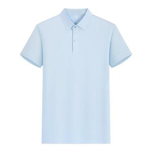 Polo Shirt Dark Blue Solid Color Polyester Short Sleeve Daily Wear - Product Image 4