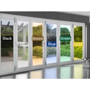 Film de sécurité et d'intimité réfléchissant métallique unidirectionnel auto-adhésif en PET 2 mil pour fenêtres extérieures de bâtiments, anti-rayures et anti-UV - Product Image 2