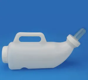 Botella de leche de alimentación más vendida para botellas de leche de plástico de 2L para ganado, animal, vaca, ganado, alimentador de cubo para terneros