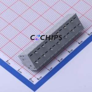250-213 Spring Terminal Block Through hole Component (THT),P=3.5mm Connector 1x13P 3.5mm Gray 13P - Product Image 2