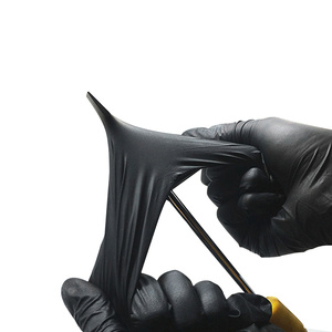 قفازات من الشركة المصنعة XINGYU ، قفاز أسود يمكن التخلص منه مسحوق النتريل ، قفاز عمل مجاني للاستعمال مرة واحدة - Product Image 5