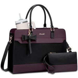 Bolso Tote de Lujo para Mujer con Logotipo Personalizado, Juego de 2 Piezas, Gran Capacidad, Diseño Color Block, Bolso de Hombro Elegante con Lazo - Product Image 3