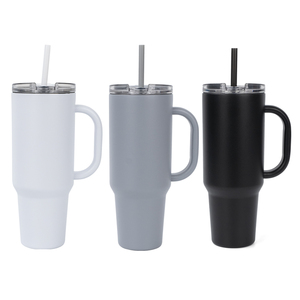 Meilleures Ventes Gobelet Isotherme de 40 oz Recyclable et Écologique à Prix Usine, Logo Personnalisé, Poignée en Acier avec Paille - Product Image 3