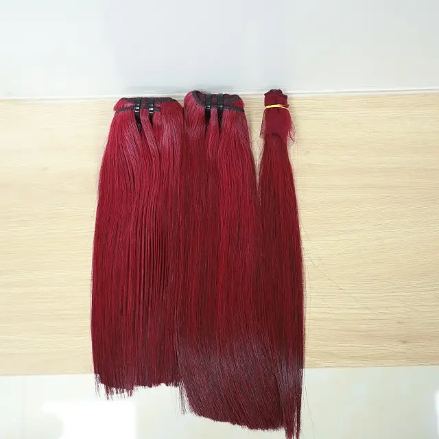 100% Virgin Hair Long Length Wine Red Color Weft Hair Braiding HairHuman Hair Extension