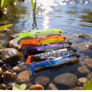 Juego de Señuelos de Pesca de Silicona con Cabeza de Plomo para Agua Salada, Señuelos de Natación, Crazy Minnow - Product Image 4