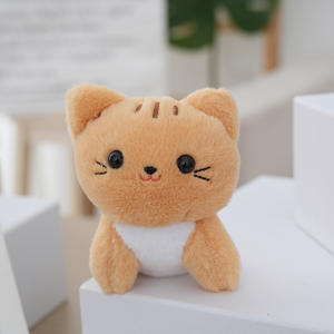 Peluche brodée Chat Poodle <span class=keywords><strong>de</strong></span> <span class=keywords><strong>dessin</strong></span> <span class=keywords><strong>animé</strong></span>, petite poupée en peluche chat avec doublure en maille - Product Image 5