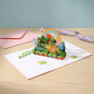 Meilleure Vente : Carte Pop-up 3D Jardin des Fées, Design Personnalisé, Artisanat en Papier Fait Main, Décoration d'Intérieur, Origine Vietnam, Pâques et Thanksgiving - Product Image 5