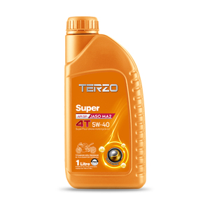 น้ำมันเครื่องสังเคราะห์แท้ TERZO 4T Super 5W40 PAO สำหรับรถจักรยานยนต์ API SP JASO MA2 สำหรับรถจักรยานยนต์ขนาดไม่เกิน 750 ซีซี - Product Image 1