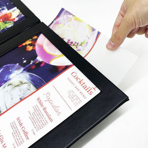 Carpeta de Menú LED Personalizada, Carpeta de Menú Electrónica Iluminada, Cubierta de Menú LED de Cuero Sintético Negro para Restaurantes, Bares y Clubes - Product Image 3