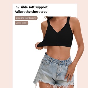 Soutien-gorge sans armatures YIYI grande <span class=keywords><strong>taille</strong></span> à fermeture avant, couvrant entièrement la poitrine, <span class=keywords><strong>invisible</strong></span>, lisse, dos en U, avec coussinets semi-fixés - Product Image 6