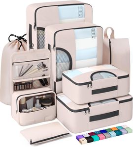 <span class=keywords><strong>8</strong></span> Bộ cho túi du lịch màu hồng hình khối Tổ Chức Công suất lớn 4 Kích cỡ (cực lớn lớn vừa nhỏ) cho các yếu tố cần thiết cho chuyến đi đường - Product Image 1