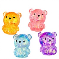 Ours en Maltose Scintillant à Rebond Lent, Jouet Anti-Stress à Pincer, Super Mignon pour Enfants, Jouet Anti-Stress Durable et Doux en Forme d'Ours Gommeux