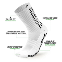 Chaussettes de sport antidérapantes confortables pour l'équipage pour le football Football Chaussettes à poignée personnalisée Fabricant Chaussettes athlétiques pour le basket-ball